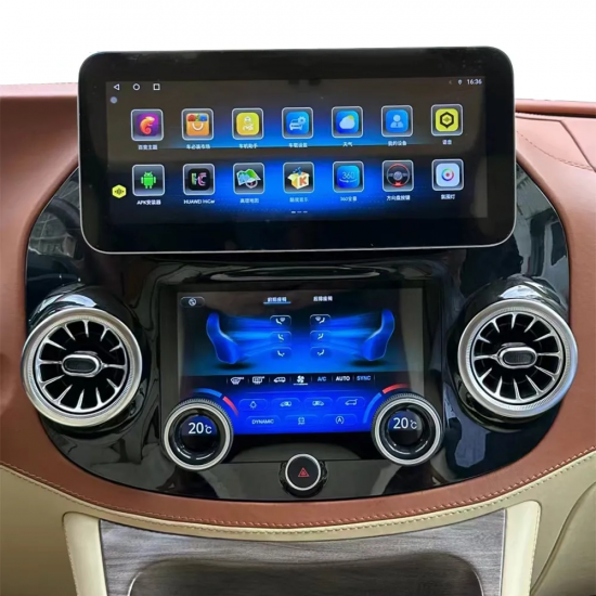 12,3" Android 14 Dual-Screen Multimedia-System für Mercedes Vito (2016–2024) – Kabelloses CarPlay, GPS – Produktbild
